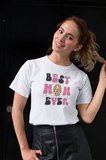 Best Mom Ever No:2 Baskılı Anneler Günü Hediyelik Beyaz %100 Pamuklu T Shirt