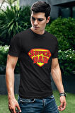 Super Dad Baskılı Babalar Günü Eğlenceli Hediyelik Siyah Unisex T-Shirt