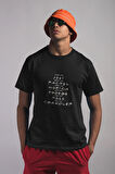 Friends Ross Rachel Joey Phoebe Chandler Monica Baskılı Hediyelik Eğlenceli Siyah Unisex T-Shirt