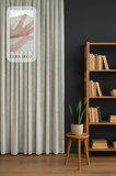 Natural Modern File Dokulu Keten Tül Perde PİLELİ Salon Oturma Odası Yatak Odası Çocuk Odası