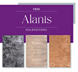 Royal Halı Alanis QG03A Gri Pamuk Akrilik Yumuşak Silinebilir Modern Kilim Halı