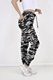 QUITS KIDSBel Ve Paça Lastikli,kargo Cepli Kamuflaj Desen Kadın Pantolon-91000