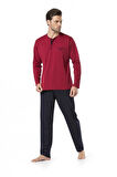 Erkek %100 Pamuklu Pijama Takımı Robdöşambırlı 5'li Kutulu Damat Çeyiz Seti Q6.U.6O8.K.1.KA