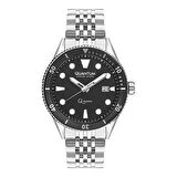 Quantum QMG1024.350 Otomatik Erkek Kol Saati | 46MM, Safir Cam, Siyah Kadran, Çelik Bilezik