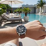 Quantum QMG1120.395 Erkek Kol Saati | 46MM, Otomatik Mekanizma, Safir Cam, 10 ATM, Kahverengi Deri Kordon