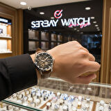 Quantum QMG1120.395 Erkek Kol Saati | 46MM, Otomatik Mekanizma, Safir Cam, 10 ATM, Kahverengi Deri Kordon