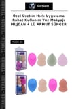 Özel Üretim Hızlı Uygulama Rahat Kullanım Yüz Makyajı MUJGAN 4 LÜ ARMUT SÜNGER