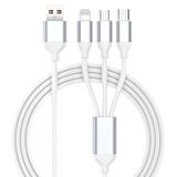 QASUL Data Cable Xs-013 Çoklu Sarj Kablosu 3 Uçlu Iphone,samsung,type-c Uyumlu Çoklu Şarj Kablo