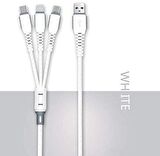 QASUL Data Cable Xs-013 Çoklu Sarj Kablosu 3 Uçlu Iphone,samsung,type-c Uyumlu Çoklu Şarj Kablo