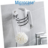 Microcase Yapışkanlı Spiral Yaylı Saç Kurutma Fön Makinası Tutucu Askılığı - SİYAH AL4816