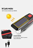 QASUL Güneş Enerjili 3 LED Far Moduna Sahip Bisiklet Ön Lambası Su Geçirmez Zil USB Şarj Edilebilir Korna