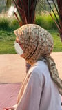 Pamuklu Pera Desen Eşarp - Haki