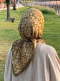 Pamuklu Pera Desen Eşarp - Haki