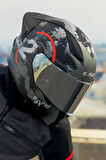 RAPID 2 CIRCLE MAT SİYAH-KIRMIZI KASK + SPOILER