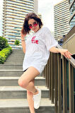 Oversize Hey It's Me Baskılı Siyah Tshirt