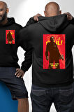 Better Call Saul Dizi  Erkek Kadın Siyah Ön Sırt Baskılı Kapüşonlu Sweatshirt Hoodie