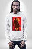 Better Call Saul Dizi  Erkek Kadın Unisex Dijital Baskılı Beyaz Sweatshirt