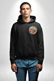 Yaz Tatili Güneş Geldi Tema Erkek Kadın Siyah Ön Sırt Baskılı Kapüşonlu Sweatshirt Hoodie