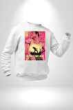 Bohamian Rhapsody Queen Freddie Erkek Kadın Unisex Dijital Baskılı Beyaz Sweatshirt