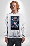 Kazablanka Klasik Film Afişi İngrid Bergman Erkek Kadın Unisex Dijital Baskılı Beyaz Sweatshirt