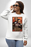 Retro Godfather Al Pacino Baba Sinema Film Erkek Kadın Unisex Dijital Baskılı Beyaz Sweatshirt