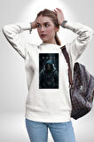Dark Dizisi Bilimkurgu Korku Öykü Erkek Kadın Unisex Dijital Baskılı Beyaz Sweatshirt