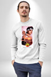 Karete Kid Kareteci Çocuk Film Dizi Erkek Kadın Unisex Dijital Baskılı Beyaz Sweatshirt