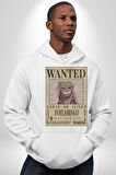 One Piece Aranıyor Doflamingo Anime Erkek Kadın Beyaz Dijital Baskılı Kapüşonlu Sweatshirt Hoodie