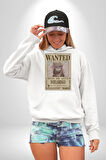 One Piece Aranıyor Doflamingo Anime Erkek Kadın Beyaz Dijital Baskılı Kapüşonlu Sweatshirt Hoodie