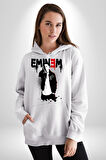 Eminem Rap Müzik Şarkıcı Erkek Kadın Beyaz Dijital Baskılı Kapüşonlu Sweatshirt Hoodie