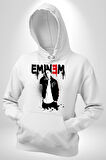 Eminem Rap Müzik Şarkıcı Erkek Kadın Beyaz Dijital Baskılı Kapüşonlu Sweatshirt Hoodie