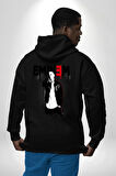Eminem Rap Müzik Şarkıcı Erkek Kadın Siyah Ön Sırt Baskılı Kapüşonlu Sweatshirt Hoodie