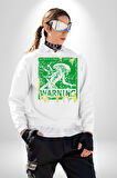 Alien Uzaylı Aranıyor  Erkek Kadın Unisex Dijital Baskılı Beyaz Sweatshirt