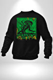 Alien Uzaylı Aranıyor  Erkek Kadın Unisex Dijital Baskılı Siyah Sweatshirt