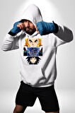 Demon Slayer  İblis Keser Manga Kahramanları Erkek Kadın Beyaz Dijital Baskılı Kapüşonlu Sweatshirt Hoodie