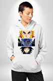 Demon Slayer  İblis Keser Manga Kahramanları Erkek Kadın Beyaz Dijital Baskılı Kapüşonlu Sweatshirt Hoodie