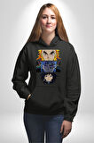 Demon Slayer  İblis Keser Manga Kahramanları Erkek Kadın Siyah Dijital Baskılı Kapüşonlu Sweatshirt Hoodie