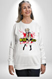 My Hero Academia Himiko Togo Anime Kahramanı Erkek Kadın Unisex Dijital Baskılı Beyaz Sweatshirt