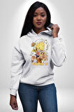 Anime One Piece Vector Gear 5 Luffy 1 Gear 5 Erkek Kadın Beyaz Dijital Baskılı Kapüşonlu Sweatshirt Hoodie