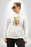 Anime One Piece Vector Gear 5 Luffy 1 Gear 5 Erkek Kadın Beyaz Dijital Baskılı Kapüşonlu Sweatshirt Hoodie