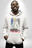 Attack On Titan Titana Saldırı Anime Erkek Kadın Beyaz Dijital Baskılı Kapüşonlu Sweatshirt Hoodie