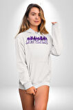 Anti Galau Erkek Kadın Beyaz Dijital Baskılı Kapüşonlu Sweatshirt Hoodie