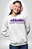 Anti Galau Erkek Kadın Unisex Dijital Baskılı Beyaz Sweatshirt