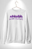 Anti Galau Erkek Kadın Unisex Dijital Baskılı Beyaz Sweatshirt