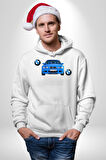 2001 BMW M3 Cabrio Erkek Kadın Beyaz Dijital Baskılı Kapüşonlu Sweatshirt Hoodie