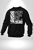 Mimari Fikir Erkek Kadın Unisex Dijital Baskılı Siyah Sweatshirt