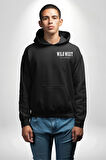 Wild West Central Cee Müzik Erkek Kadın Siyah Ön Sırt Baskılı Kapüşonlu Sweatshirt Hoodie