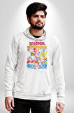 Deadpool Wolverine Film Kahraman Erkek Kadın Beyaz Dijital Baskılı Kapüşonlu Sweatshirt Hoodie
