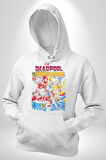 Deadpool Wolverine Film Kahraman Erkek Kadın Beyaz Dijital Baskılı Kapüşonlu Sweatshirt Hoodie