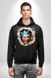 Joker Duvardan Çıkan Sürpriz 3D Erkek Kadın Siyah Dijital Baskılı Kapüşonlu Sweatshirt Hoodie